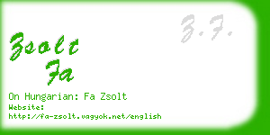 zsolt fa business card